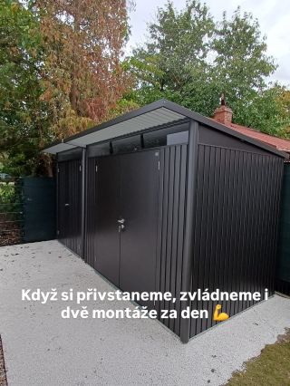 Dnes jsme postavili hned dva zahradní domky Avantgarde! 🏡🏡 Sezóna jede na plné obrátky a máme radost, že můžeme plnit sny...